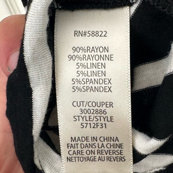 Max studio black and white striped tank top women’s small - Picture 2 of 6